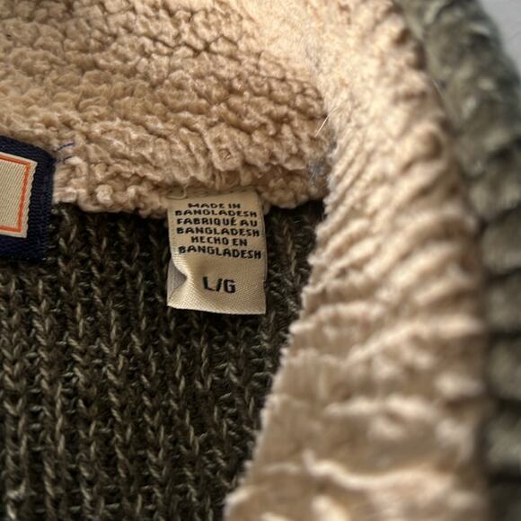 GH BASS & CO MEN'S Heavy FLEECE PULLOVER SWEATER SZ L - Picture 5 of 7